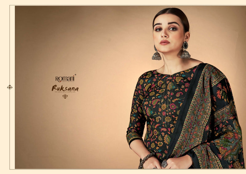 Romani Ruksana Pashmina With Heavy Embroidery Work Stylish Designer Festive Wear Salwar Kameez