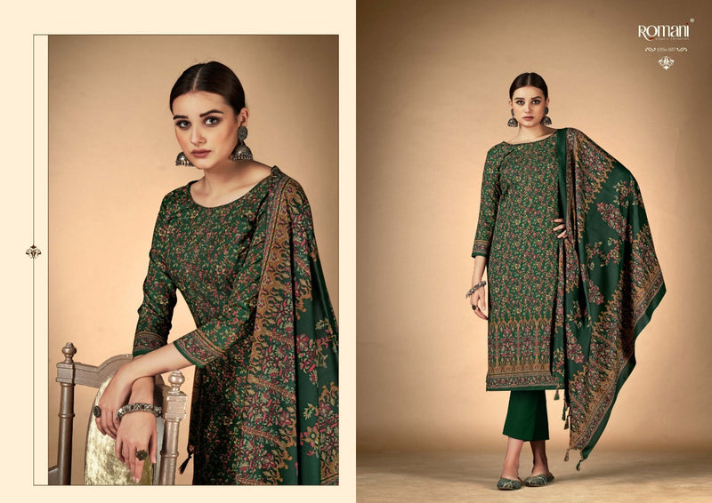 Romani Ruksana Pashmina With Heavy Embroidery Work Stylish Designer Festive Wear Salwar Kameez