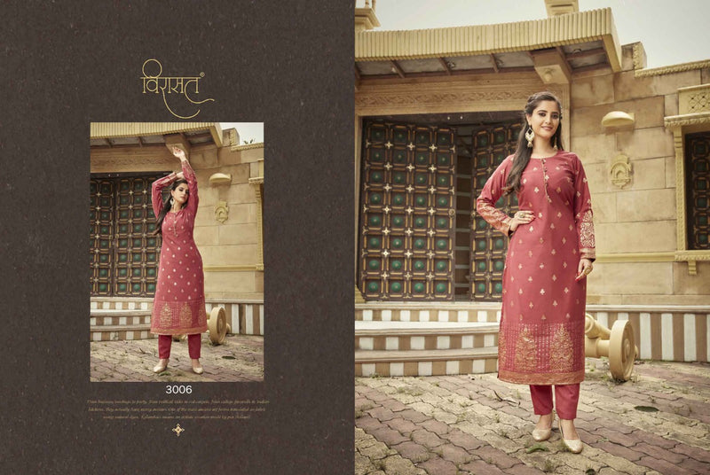Virasat Royal Viscose Silk With Heavy Beautiful Work Stylish Designer Festive Wear Fancy Kurti