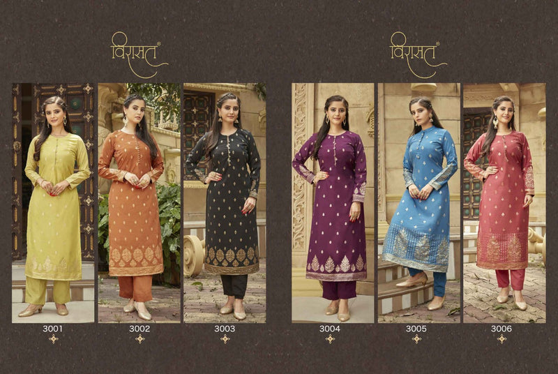 Virasat Royal Viscose Silk With Heavy Beautiful Work Stylish Designer Festive Wear Fancy Kurti