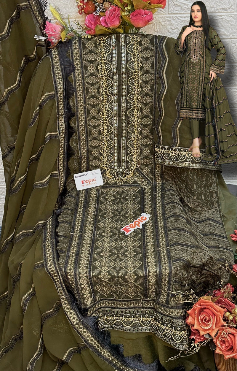 Fepic Rosemeen D 5404 C Georgette With Beautiful Work Stylish Designer Party Wear Salwar Kameez