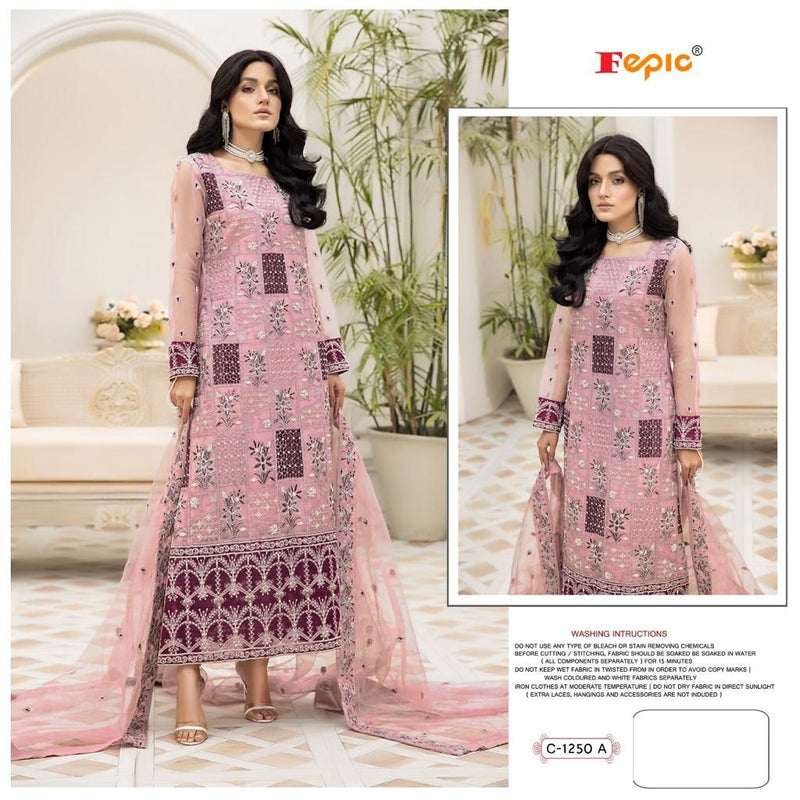Fepic Rosemeen 1250 Net With Heavy Embroidery Work Stylish Designer Party Wear Salwar Kameez