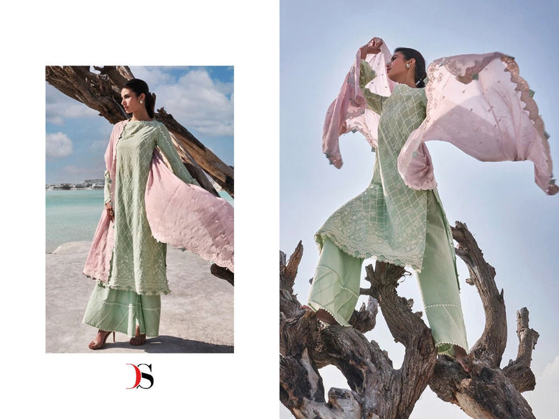 Deepsy Suit Lawankari 22 Pure Cotton With Heavy Embroidery Work Stylish Designer Festive Wear Fancy Salwar Kameez