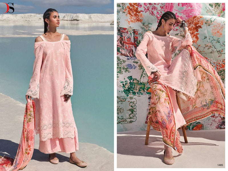 Deepsy Suit Lawankari 22 Pure Cotton With Heavy Embroidery Work Stylish Designer Festive Wear Fancy Salwar Kameez
