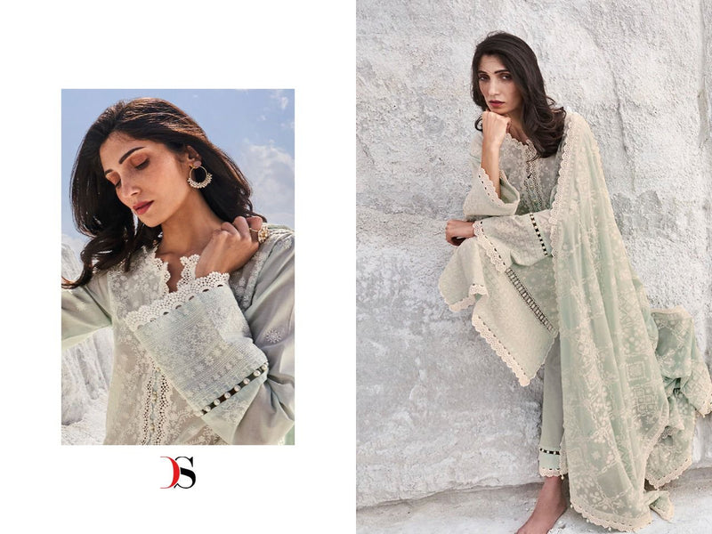 Deepsy Suit Lawankari 22 Pure Cotton With Heavy Embroidery Work Stylish Designer Festive Wear Fancy Salwar Kameez