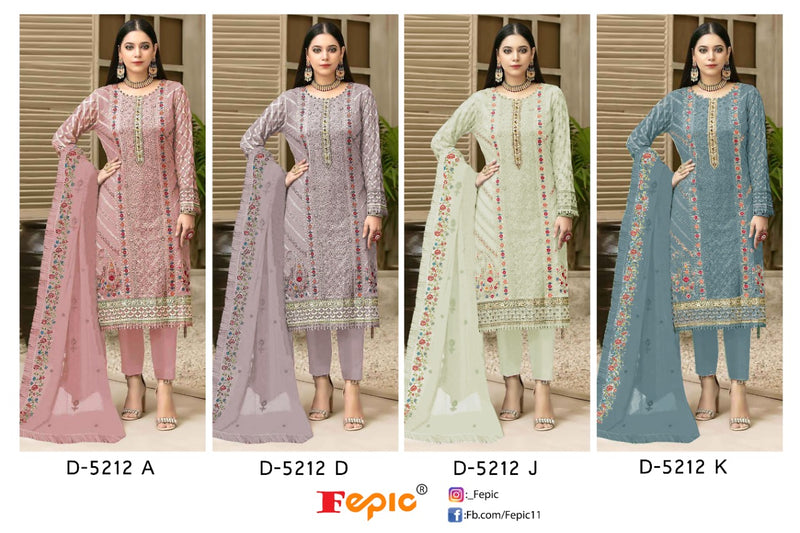 Fepic Rosemeen D 5212 Georgette With Heavy Embroidery work Stylish Designer Party Wear Salwar Kameez