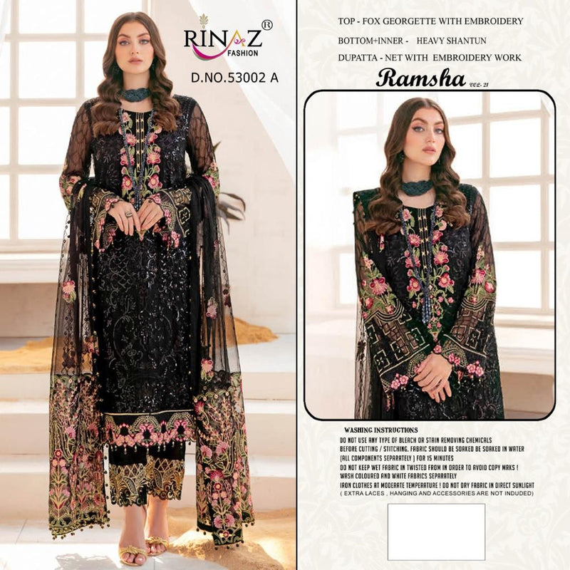 Rinaz Fashion Dno 53002 Georgette With Heavy Embroidery Work Stylish Designer Party Wear Salwar Kameez