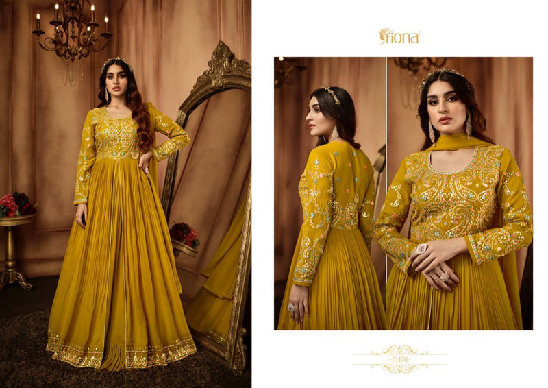 Fiona Zara Georgette With Beautiful Work Stylish Designer Party Wear Fancy Long Gown