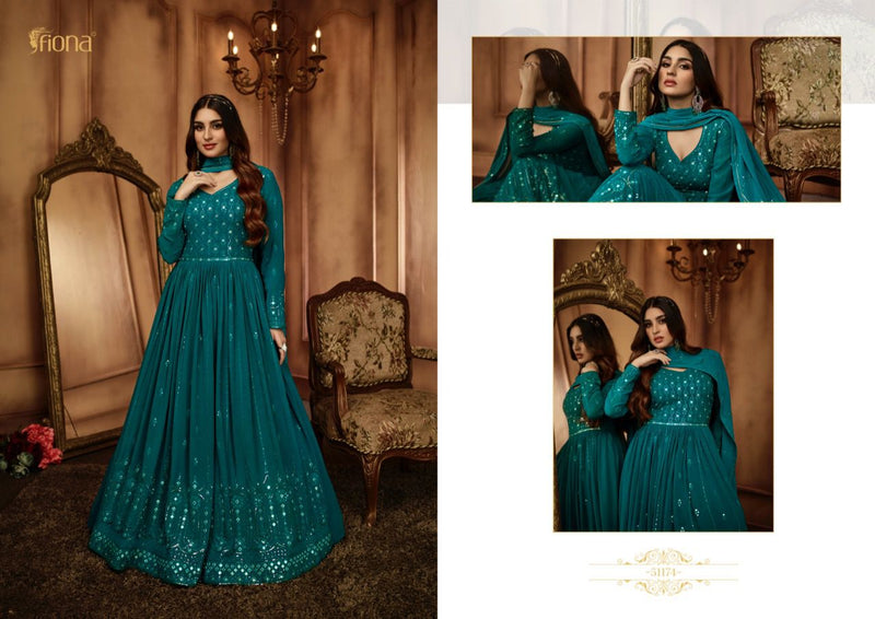 Fiona Zara Georgette With Beautiful Work Stylish Designer Party Wear Fancy Long Gown