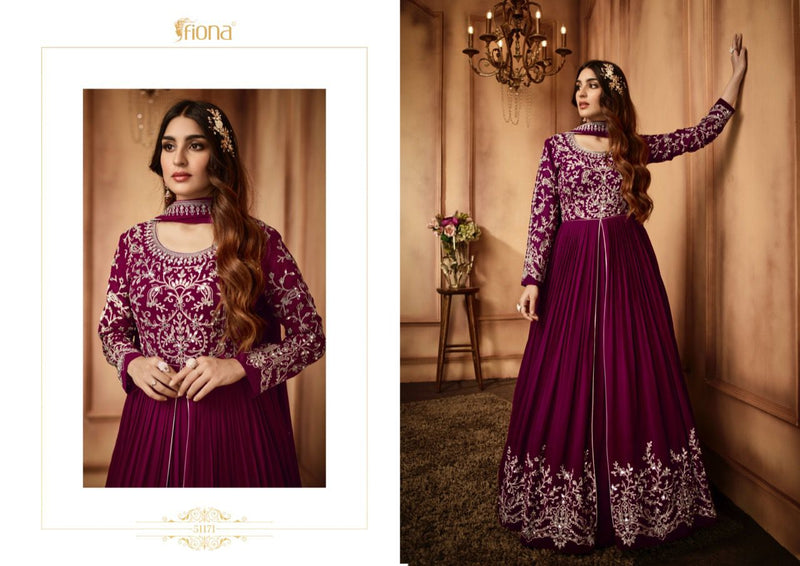 Fiona Zara Georgette With Beautiful Work Stylish Designer Party Wear Fancy Long Gown