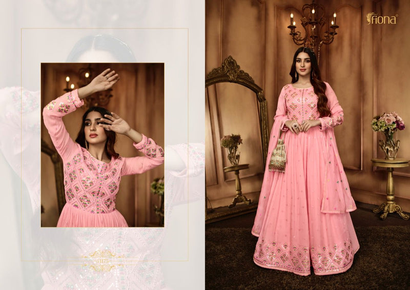 Fiona Zara Georgette With Beautiful Work Stylish Designer Party Wear Fancy Long Gown