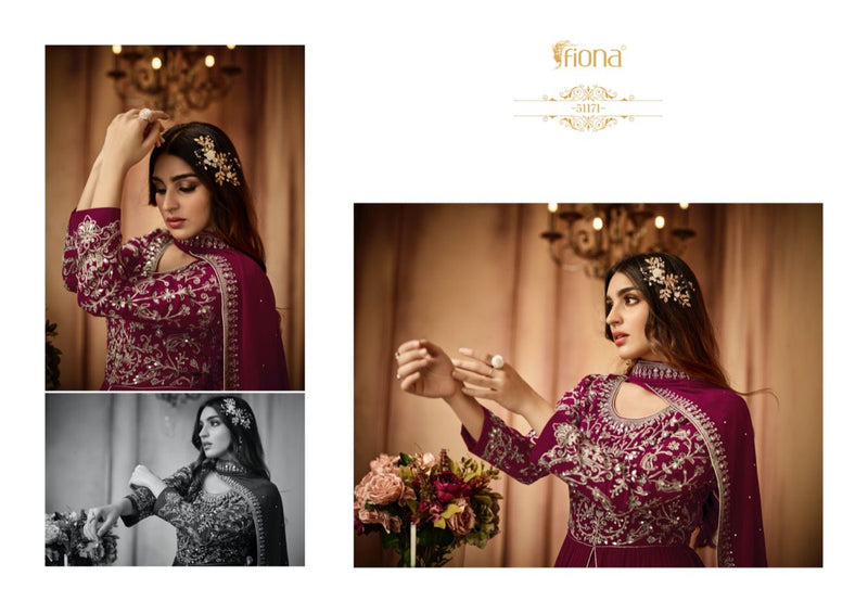 Fiona Zara Georgette With Beautiful Work Stylish Designer Party Wear Fancy Long Gown