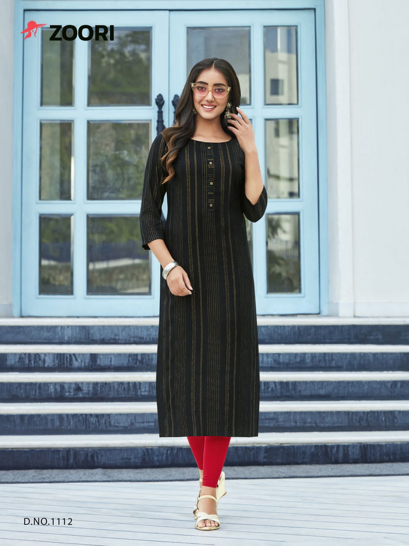 Zoori Akshara Vol 19 Rayon With Fancy Work Stylish Designer Casual look Fancy Kurti