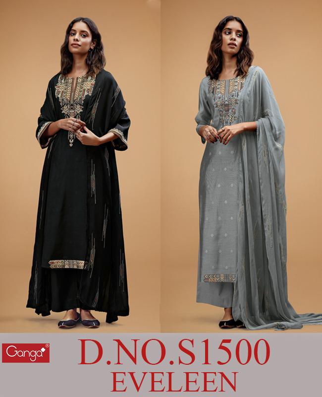 Ganga Dno 1500 Silk With Heavy Beautiful Work Stylish Designer Fancy Salwar Kameez