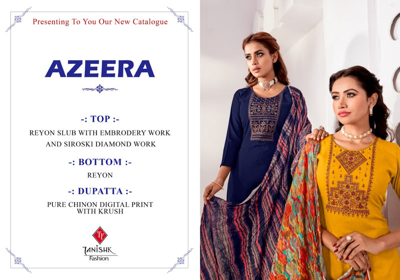 Tanishk Fashion Azeera Rayon With Beautiful Work Stylish Designer Fancy Salwar Kameez