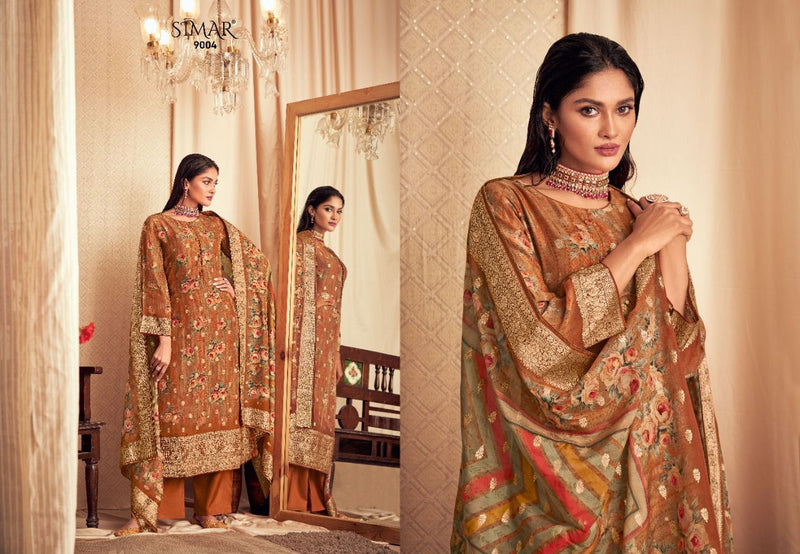 Glossy Advika Dno 9000 To 9007 Organza With Heavy Beautiful Work Stylish Designer Attractive Look salwar Kameez