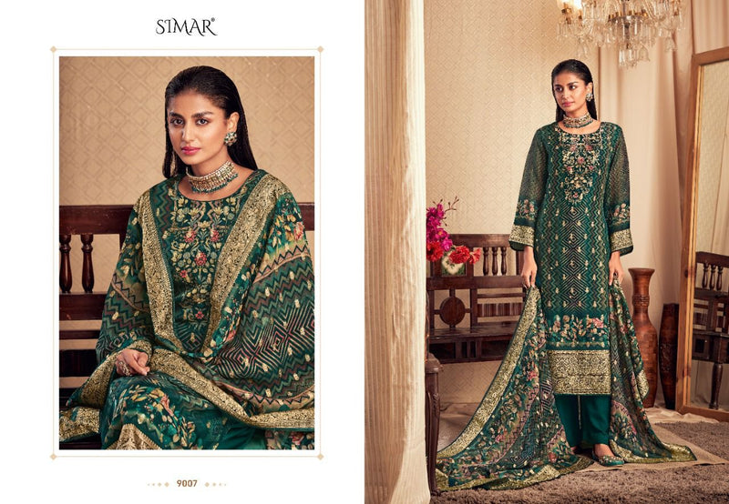 Glossy Advika Dno 9000 To 9007 Organza With Heavy Beautiful Work Stylish Designer Attractive Look salwar Kameez