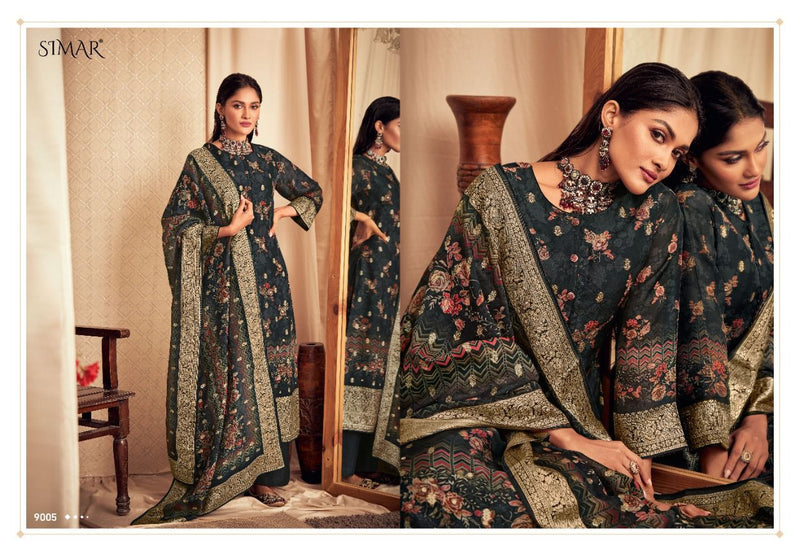 Glossy Advika Dno 9000 To 9007 Organza With Heavy Beautiful Work Stylish Designer Attractive Look salwar Kameez