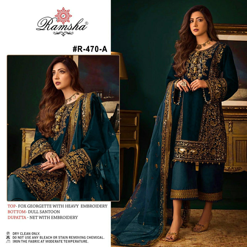 Ramsha Dno R 470 Georgette With Beautiful Work Stylish Designer Wedding Look Fancy Salwar Kameez