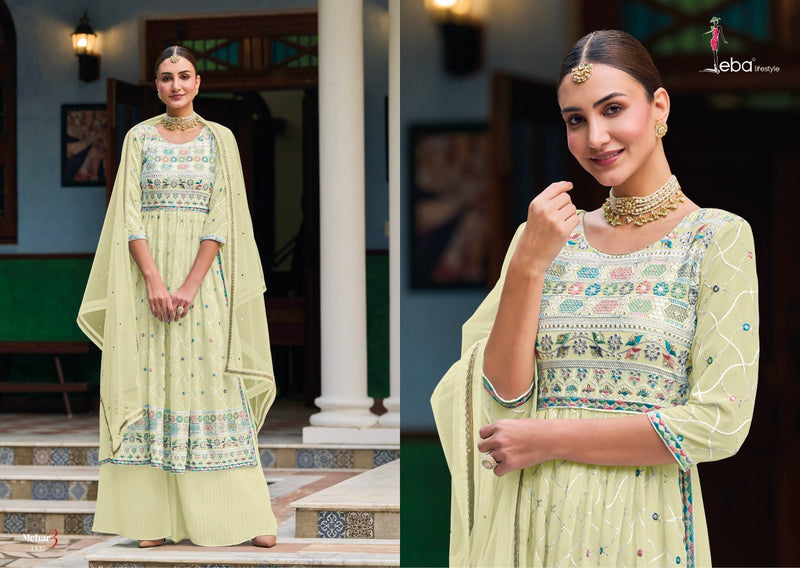 Eba Lifestyle Mehar 3 Georgette With Embroidery Work Stylish Designer Beautiful Look Fancy Long Kurti