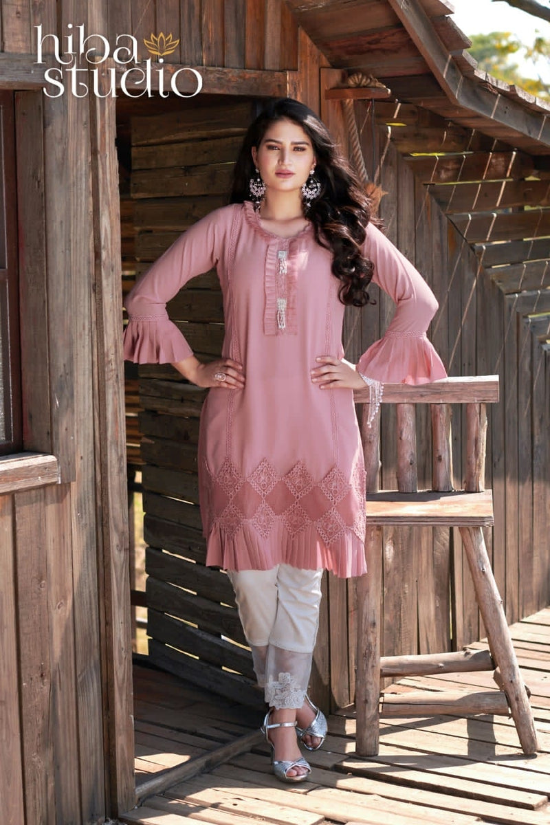 Hiba Studio Lpc 34 Georgette With Beautiful Work Stylish Designer Party Wear Kurti