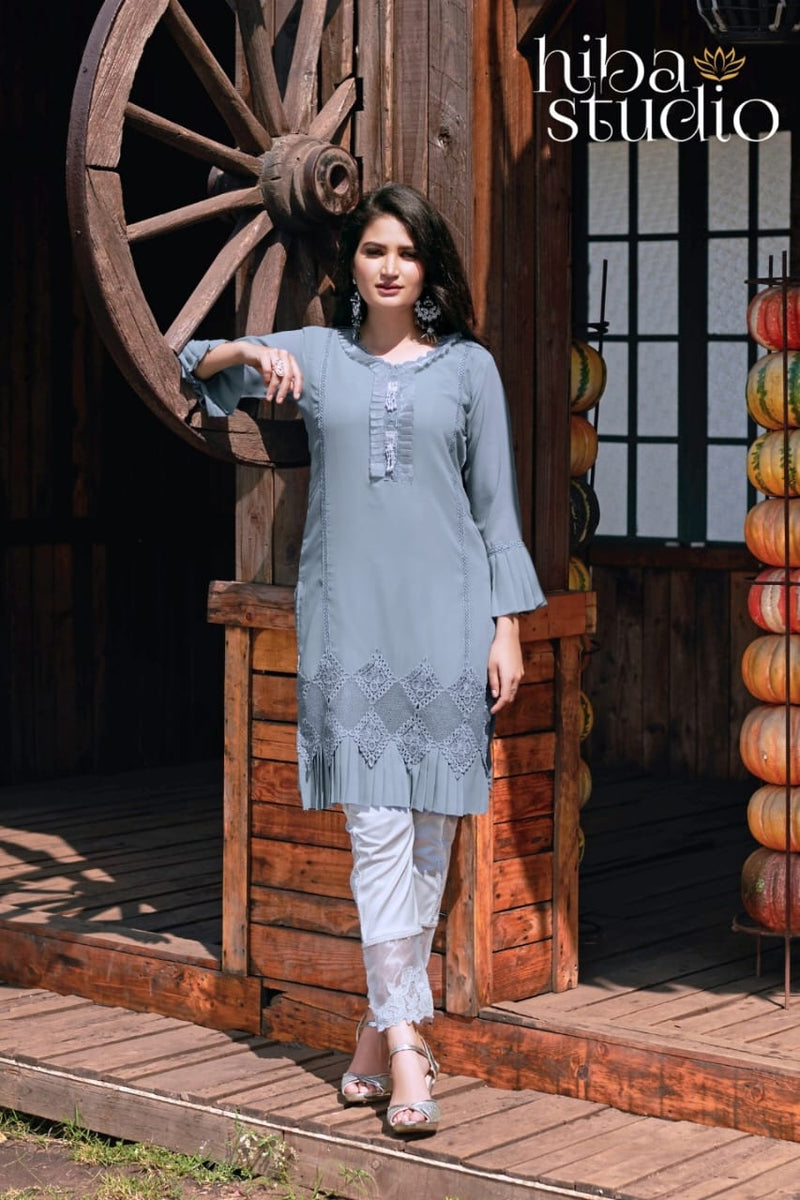 Hiba Studio Lpc 34 Georgette With Beautiful Work Stylish Designer Party Wear Kurti