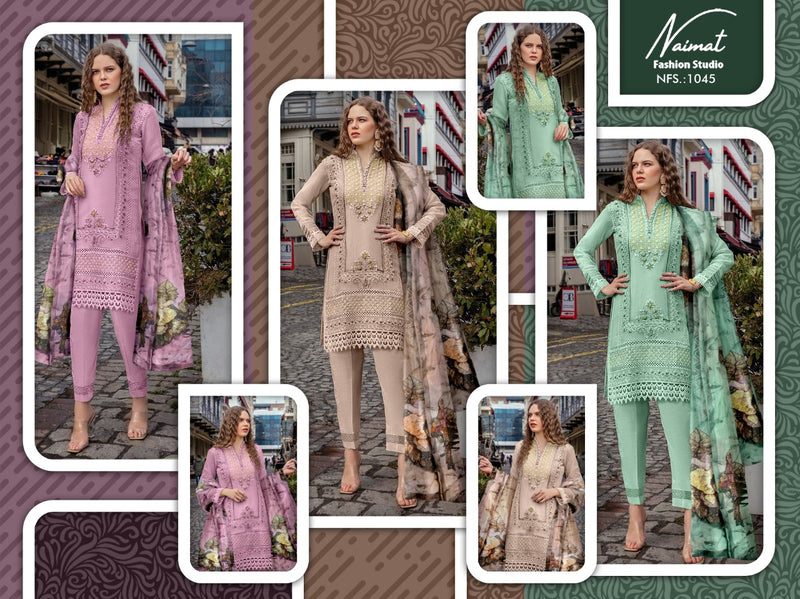 Naimat Fashion Dno 1045 Pure Cotton With Heavy Embroidery Work Stylish Designer Fancy Kurti