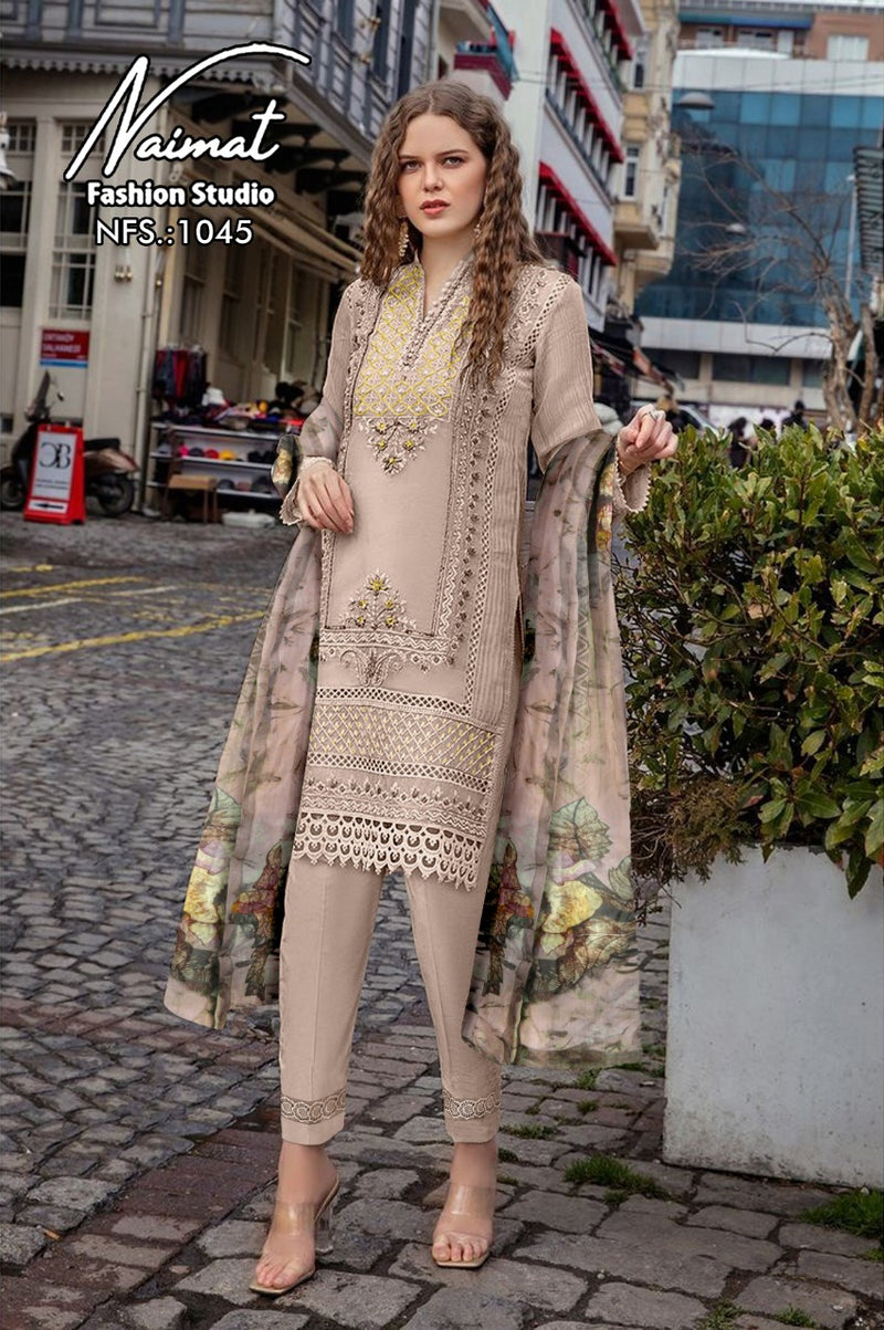 Naimat Fashion Dno 1045 Pure Cotton With Heavy Embroidery Work Stylish Designer Fancy Kurti
