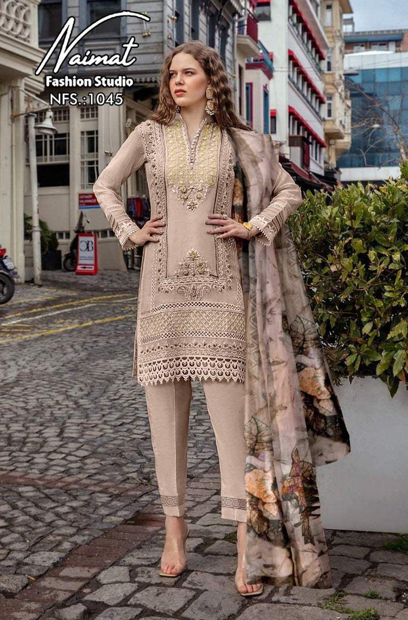 Naimat Fashion Dno 1045 Pure Cotton With Heavy Embroidery Work Stylish Designer Fancy Kurti