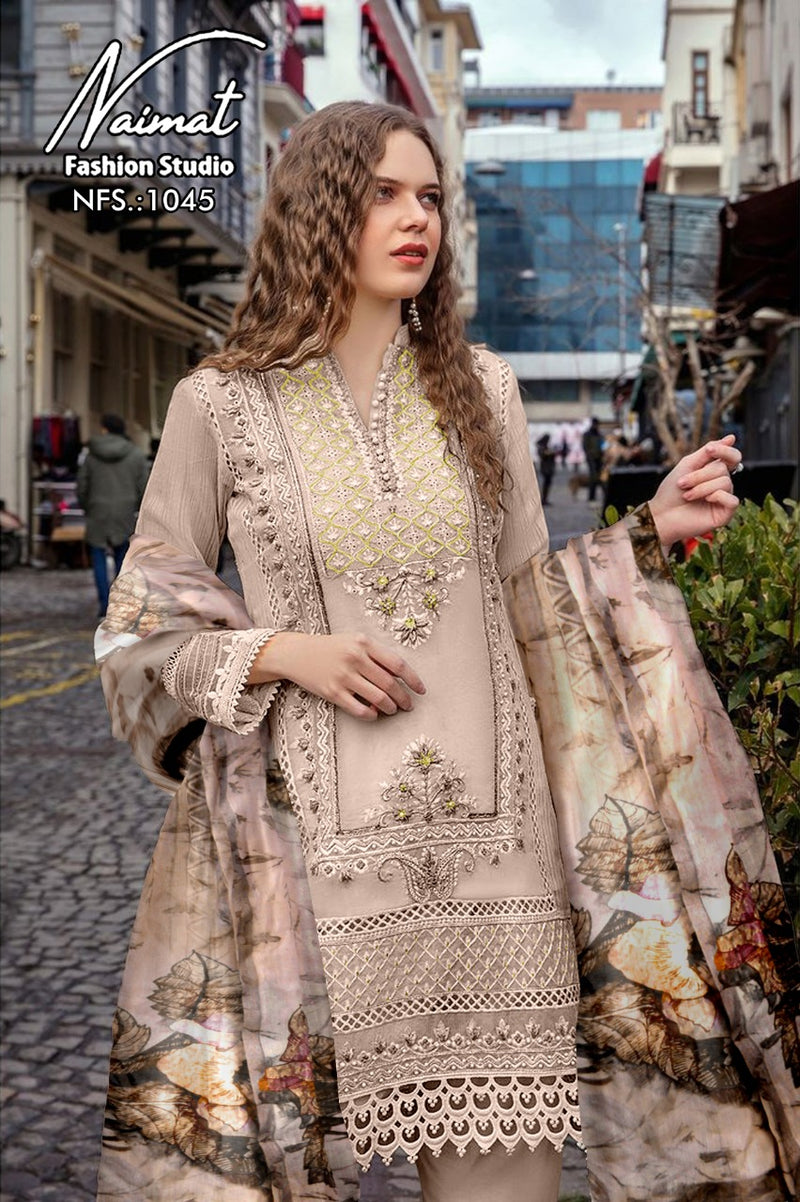 Naimat Fashion Dno 1045 Pure Cotton With Heavy Embroidery Work Stylish Designer Fancy Kurti
