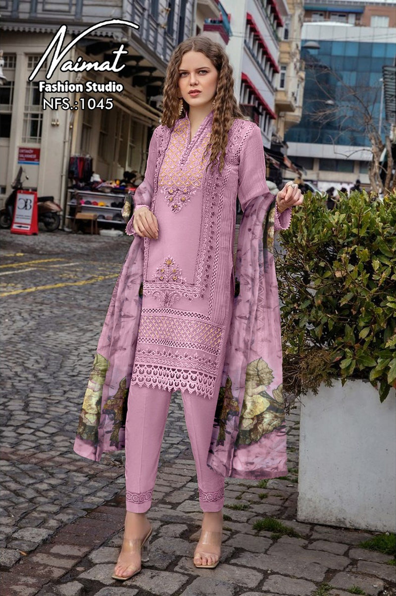 Naimat Fashion Dno 1045 Pure Cotton With Heavy Embroidery Work Stylish Designer Fancy Kurti
