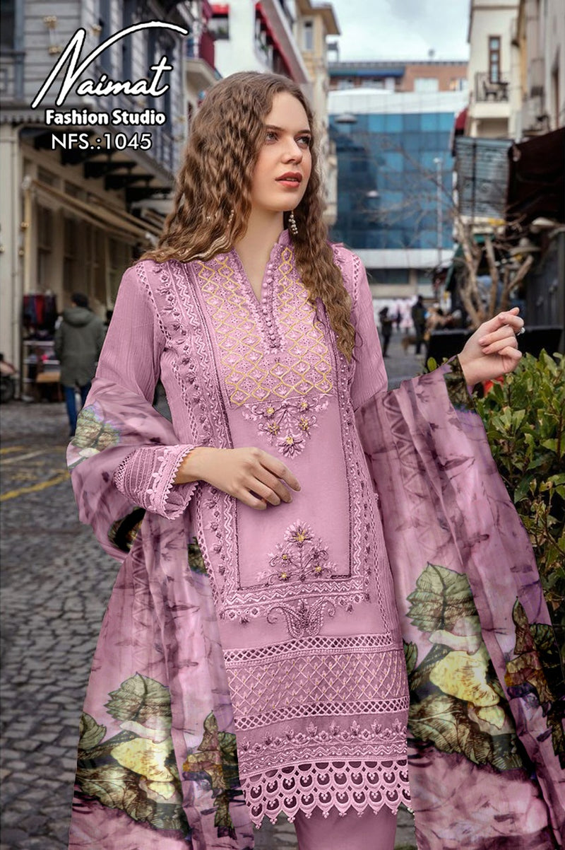 Naimat Fashion Dno 1045 Pure Cotton With Heavy Embroidery Work Stylish Designer Fancy Kurti