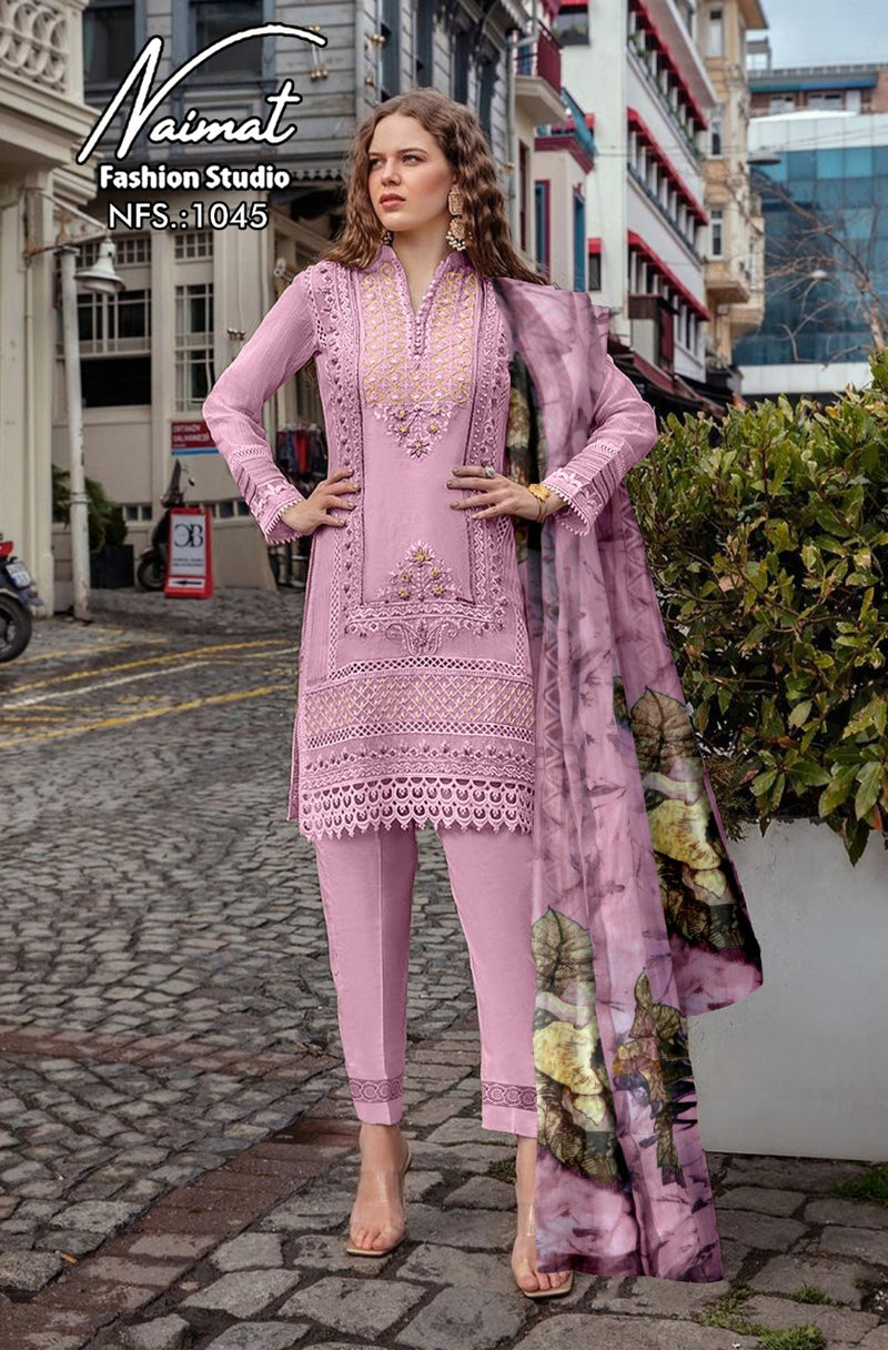 Naimat Fashion Dno 1045 Pure Cotton With Heavy Embroidery Work Stylish Designer Fancy Kurti