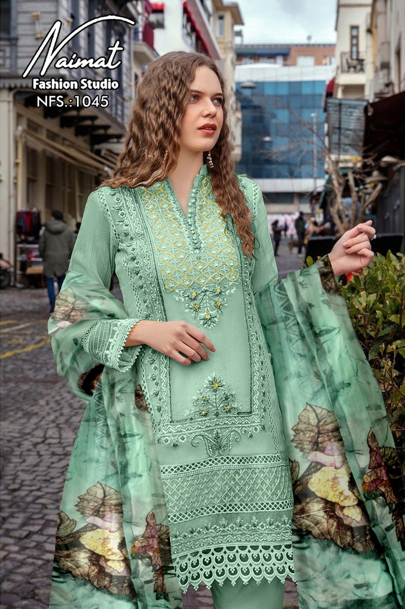 Naimat Fashion Dno 1045 Pure Cotton With Heavy Embroidery Work Stylish Designer Fancy Kurti