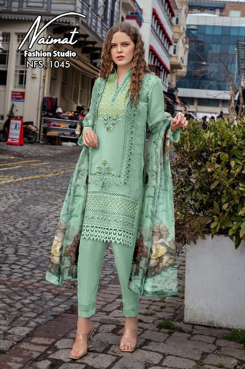 Naimat Fashion Dno 1045 Pure Cotton With Heavy Embroidery Work Stylish Designer Fancy Kurti