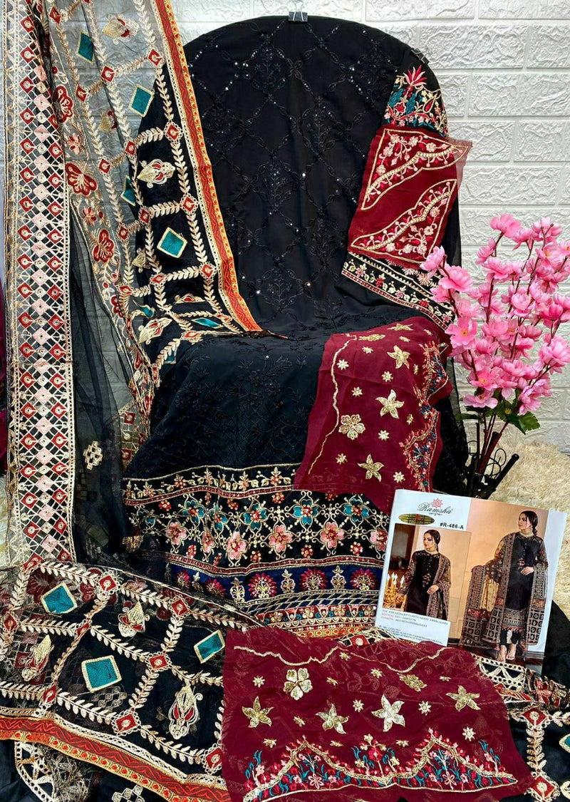 Ramsha Dno 486 Georgette With Heavy Beautiful Work Stylish Designer Party Wear Salwar Kameez