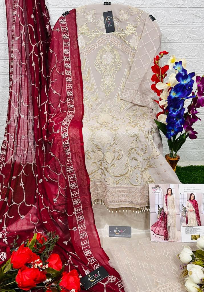 Rinaz Fashion Gold Vol 21 Georgette With Heavy Beautiful Work Stylish Designer Wedding Look Salwar Kameez