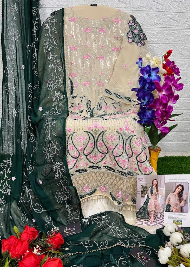 Rinaz Fashion Gold Vol 21 Georgette With Heavy Beautiful Work Stylish Designer Wedding Look Salwar Kameez