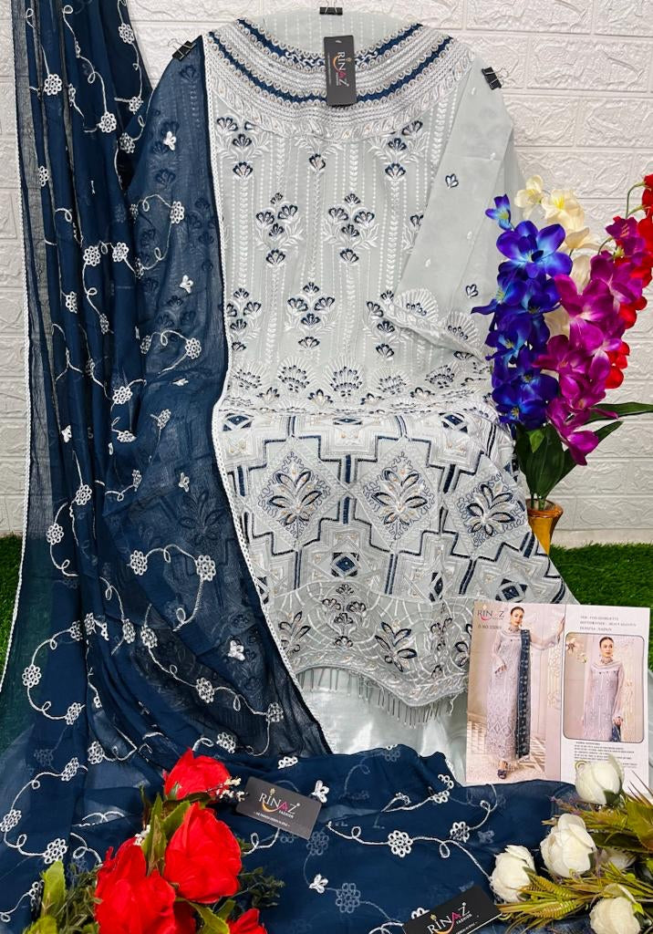 Rinaz Fashion Gold Vol 21 Georgette With Heavy Beautiful Work Stylish Designer Wedding Look Salwar Kameez