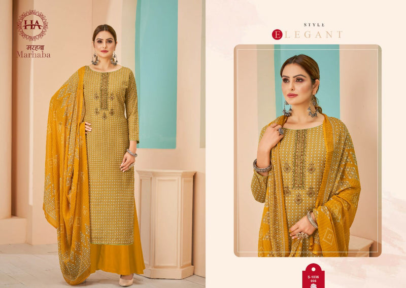 Alok Suit Marhaba Pure cotton With Heavy Embroidery Work stylish Designer Festive Wear Salwar Kameez