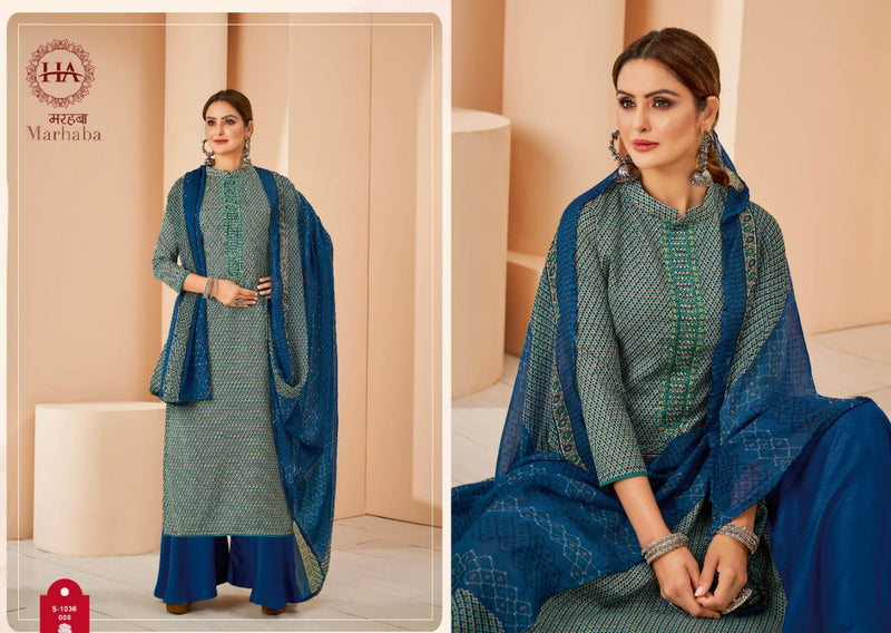 Alok Suit Marhaba Pure cotton With Heavy Embroidery Work stylish Designer Festive Wear Salwar Kameez