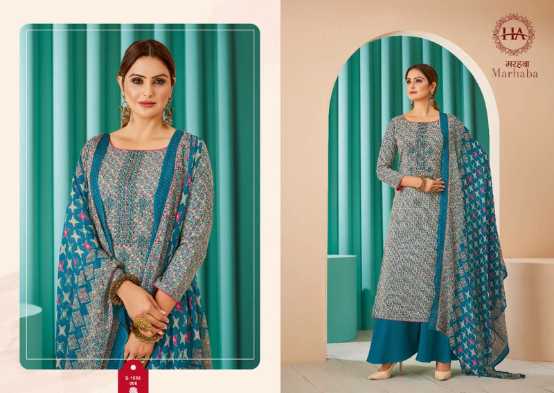 Alok Suit Marhaba Pure cotton With Heavy Embroidery Work stylish Designer Festive Wear Salwar Kameez
