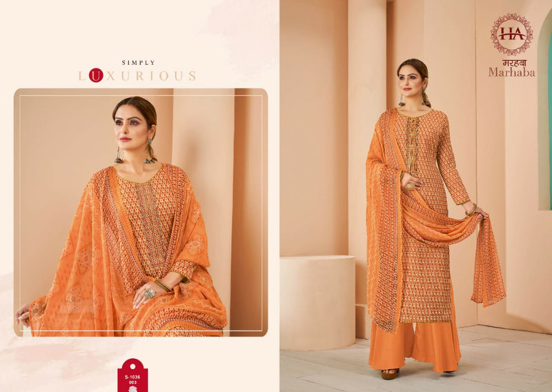 Alok Suit Marhaba Pure cotton With Heavy Embroidery Work stylish Designer Festive Wear Salwar Kameez