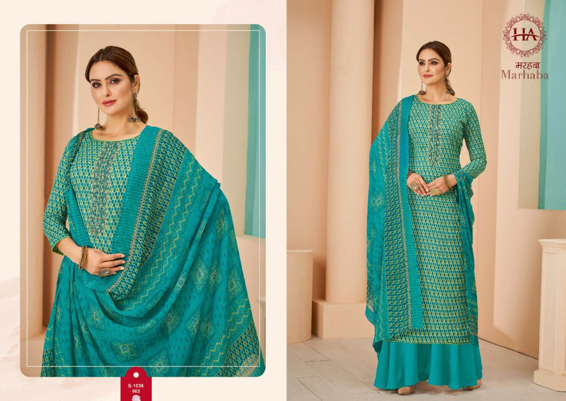 Alok Suit Marhaba Pure cotton With Heavy Embroidery Work stylish Designer Festive Wear Salwar Kameez