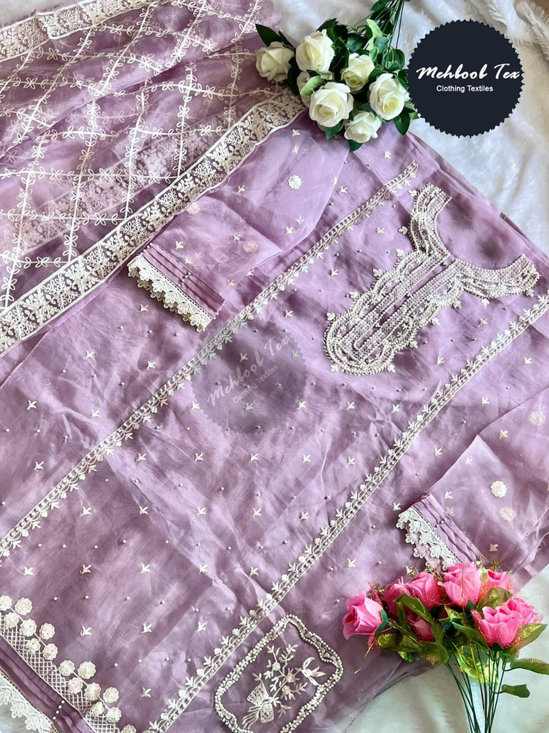 Mehboob Tex Dno 1006 Organza With Heavy Beautiful Work Stylish Designer Festive Wear Salwar Kameez
