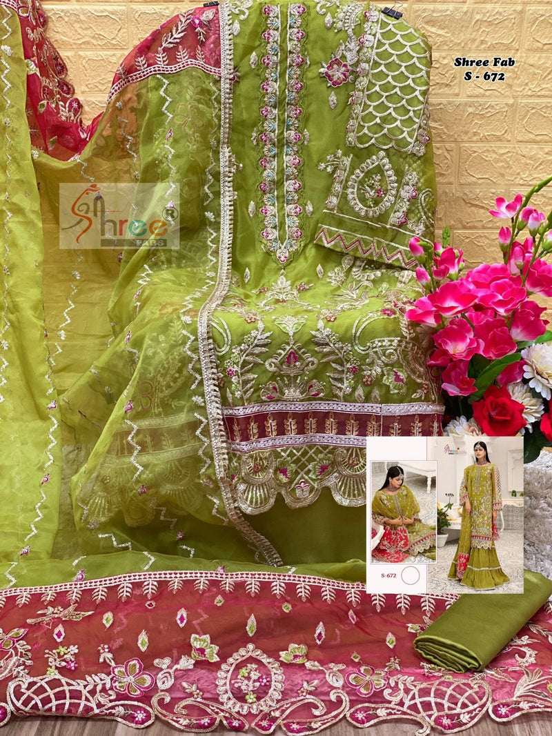 Shree Fabs Dno K 1672 Organza With Heavy Beautiful Work Stylish Designer Pakistani Fancy Salwar Kameez