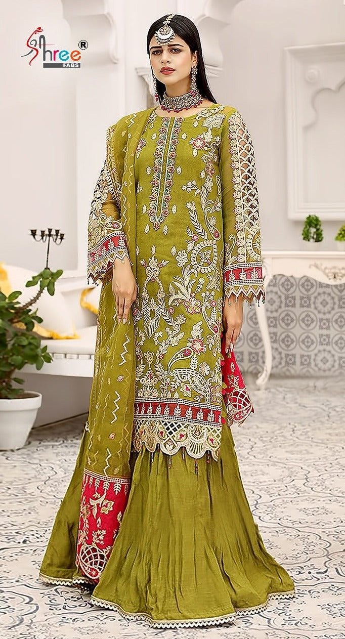 Shree Fabs Dno K 1672 Organza With Heavy Beautiful Work Stylish Designer Pakistani Fancy Salwar Kameez