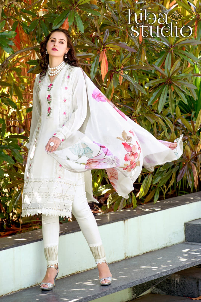 Hiba Studio Lpc 60 Georgette With Heavy Beautiful Work Stylish Designer Fancy Kurti