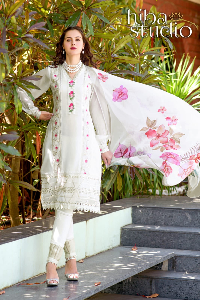 Hiba Studio Lpc 60 Georgette With Heavy Beautiful Work Stylish Designer Fancy Kurti
