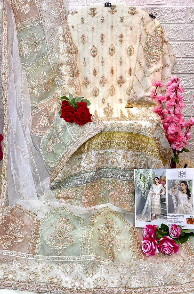 Mushq Dno M 190 Georgette With Heavy Beautiful Work Stylish Designer Party Wear Salwar Kameez